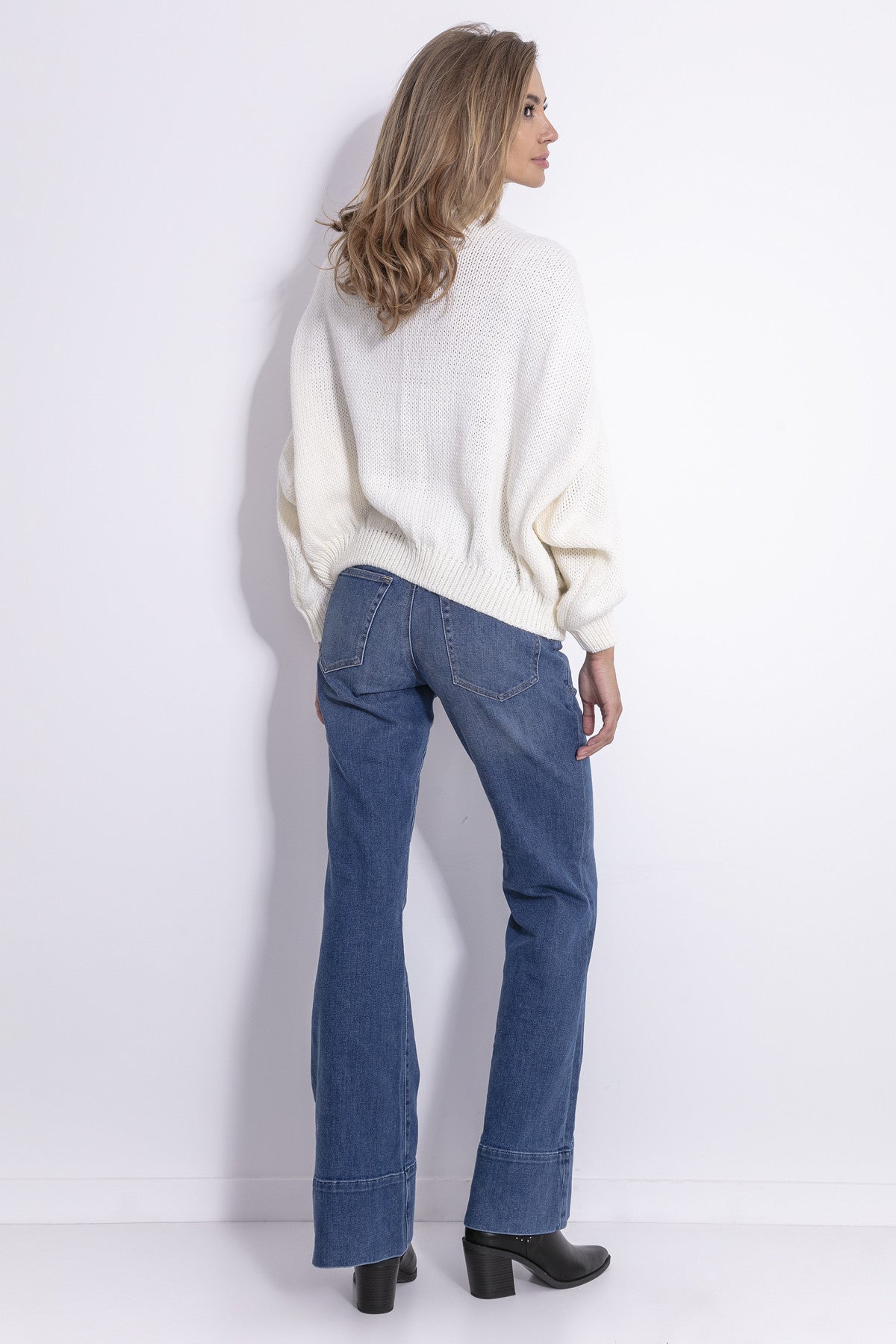 Fobya Female Jumper Oversize Amaranth Cream-UHXE-L/XL-Urbanheer