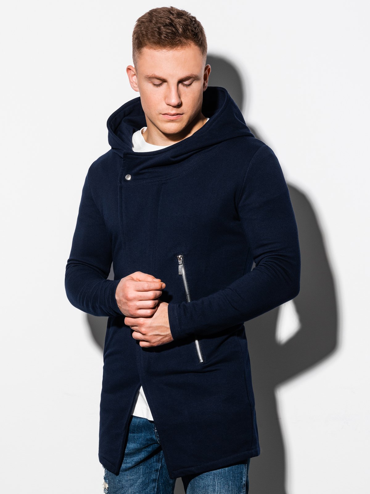 Men's sweatshirt zip hooded Hugo UrbanX navy-UHXE-M-Urbanheer