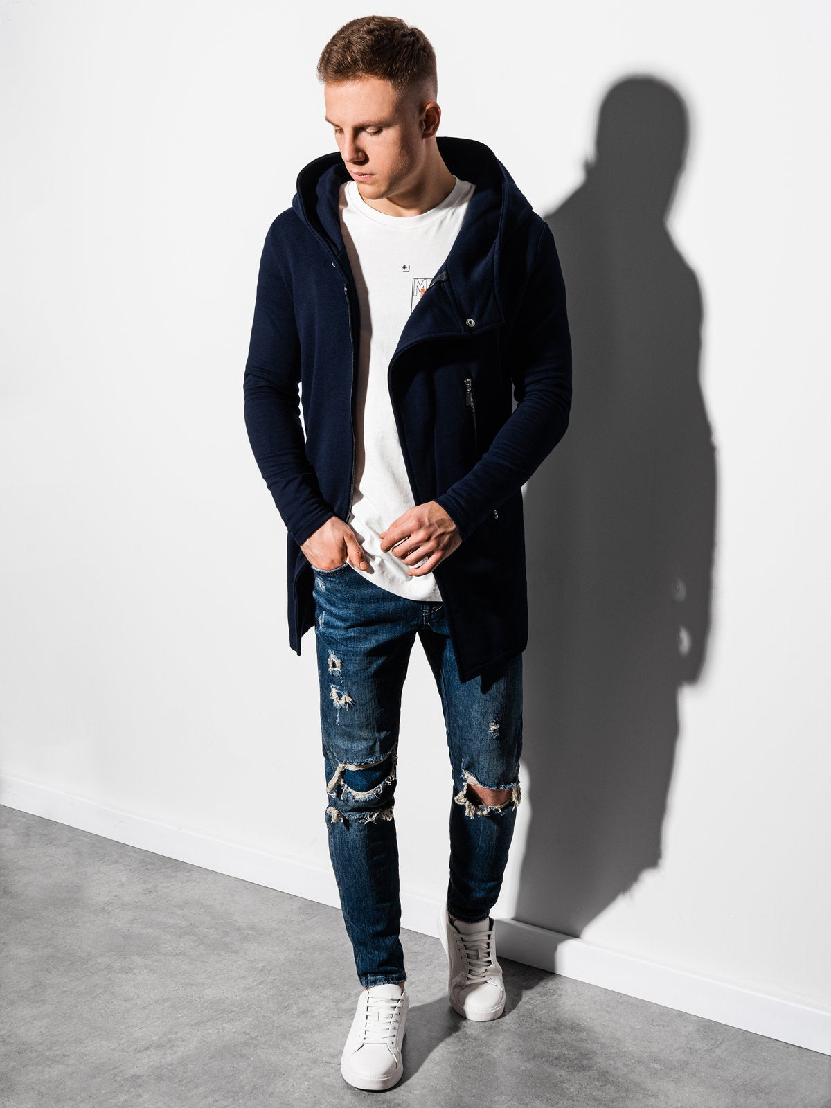 Men's sweatshirt zip hooded Hugo UrbanX navy-UHXE-M-Urbanheer