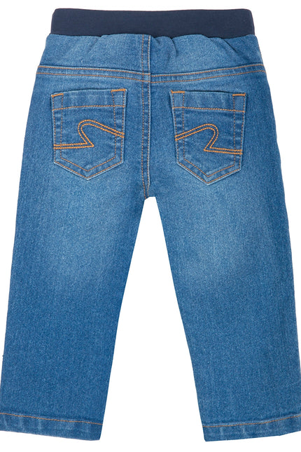 Ubs2 Baby Boy'S Blue Superflex Cotton Denim Trousers-UBS2-Urbanheer
