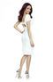 Bergamo 440-1 Elegant dress with short sleeves - ECRU-bergamo-Ecru-XL-Urbanheer