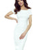Bergamo 440-1 Elegant dress with short sleeves - ECRU-bergamo-Ecru-XL-Urbanheer