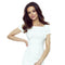 Bergamo 440-1 Elegant dress with short sleeves - ECRU-bergamo-Ecru-XL-Urbanheer