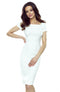 Bergamo 440-1 Elegant dress with short sleeves - ECRU-bergamo-Ecru-XL-Urbanheer