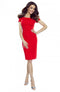 Bergamo 440-6 Elegant dress with short sleeves - red-bergamo-Red-L-Urbanheer