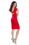 Bergamo 440-6 Elegant dress with short sleeves - red-bergamo-Red-L-Urbanheer