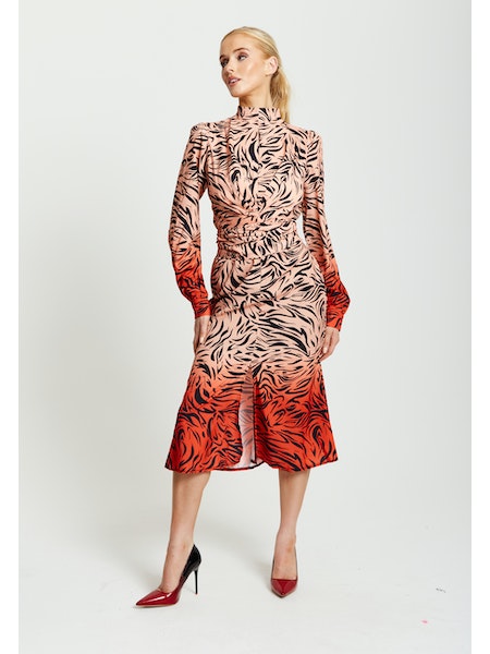 Liquorish Zebra Print Midi Dress-Liquorish-8-Urbanheer