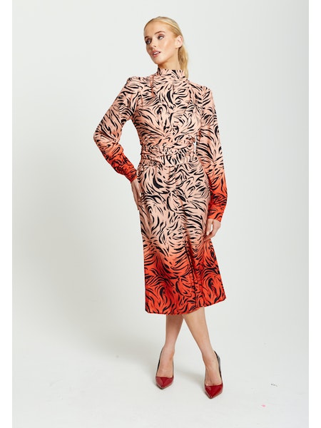 Liquorish Zebra Print Midi Dress-Liquorish-8-Urbanheer