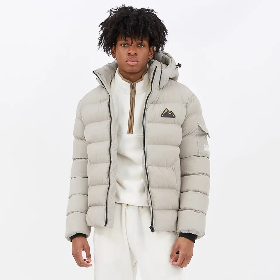 Corduroy Puffer Jacket-Point Zero-S-Stone-Urbanheer