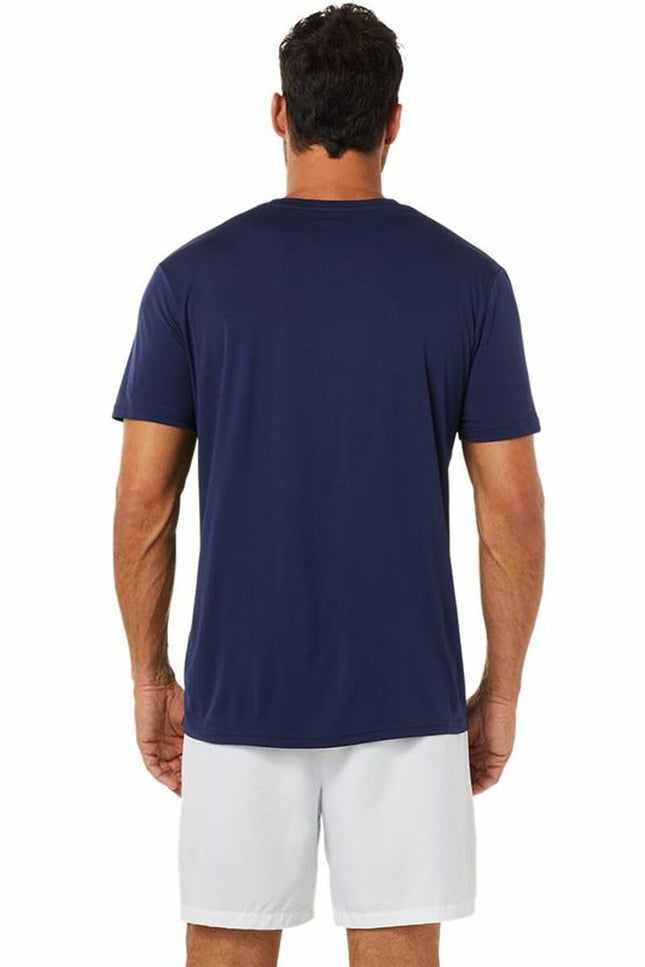 Men’S Short Sleeve T-Shirt Asics Court Blue-Clothing - Men-Asics-Urbanheer