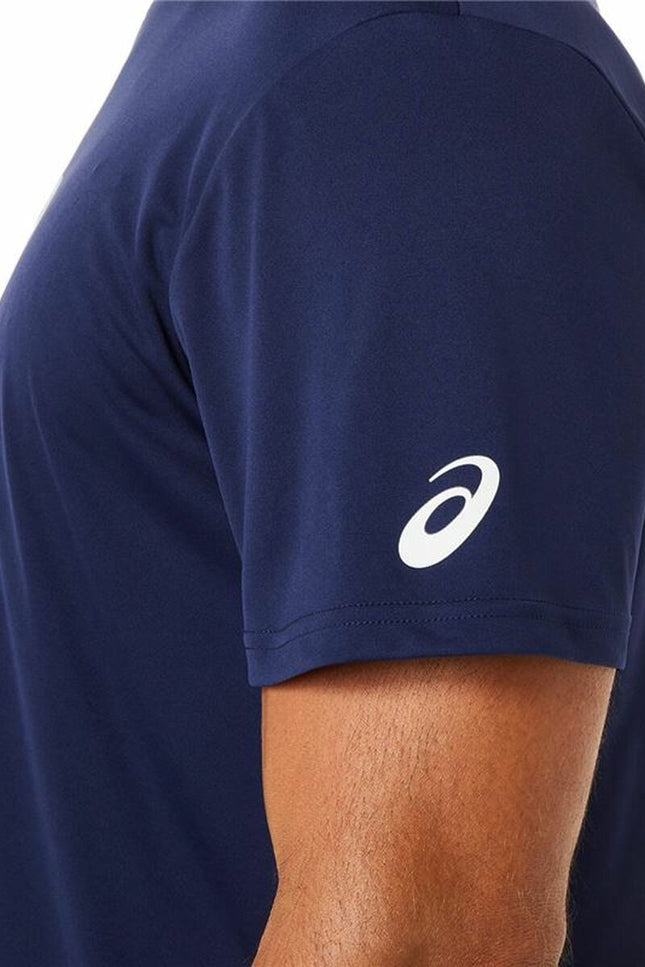 Men’S Short Sleeve T-Shirt Asics Court Blue-Clothing - Men-Asics-Urbanheer