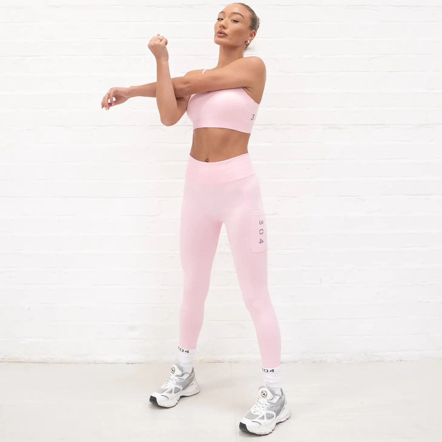 Ribbed Active Athletic Legging Pink-304 Clothing-S-Urbanheer