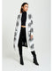 Liquorish Eye Pattern Longline Cardigan In White-Liquorish-S-Urbanheer