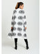 Liquorish Eye Pattern Longline Cardigan In White-Liquorish-S-Urbanheer