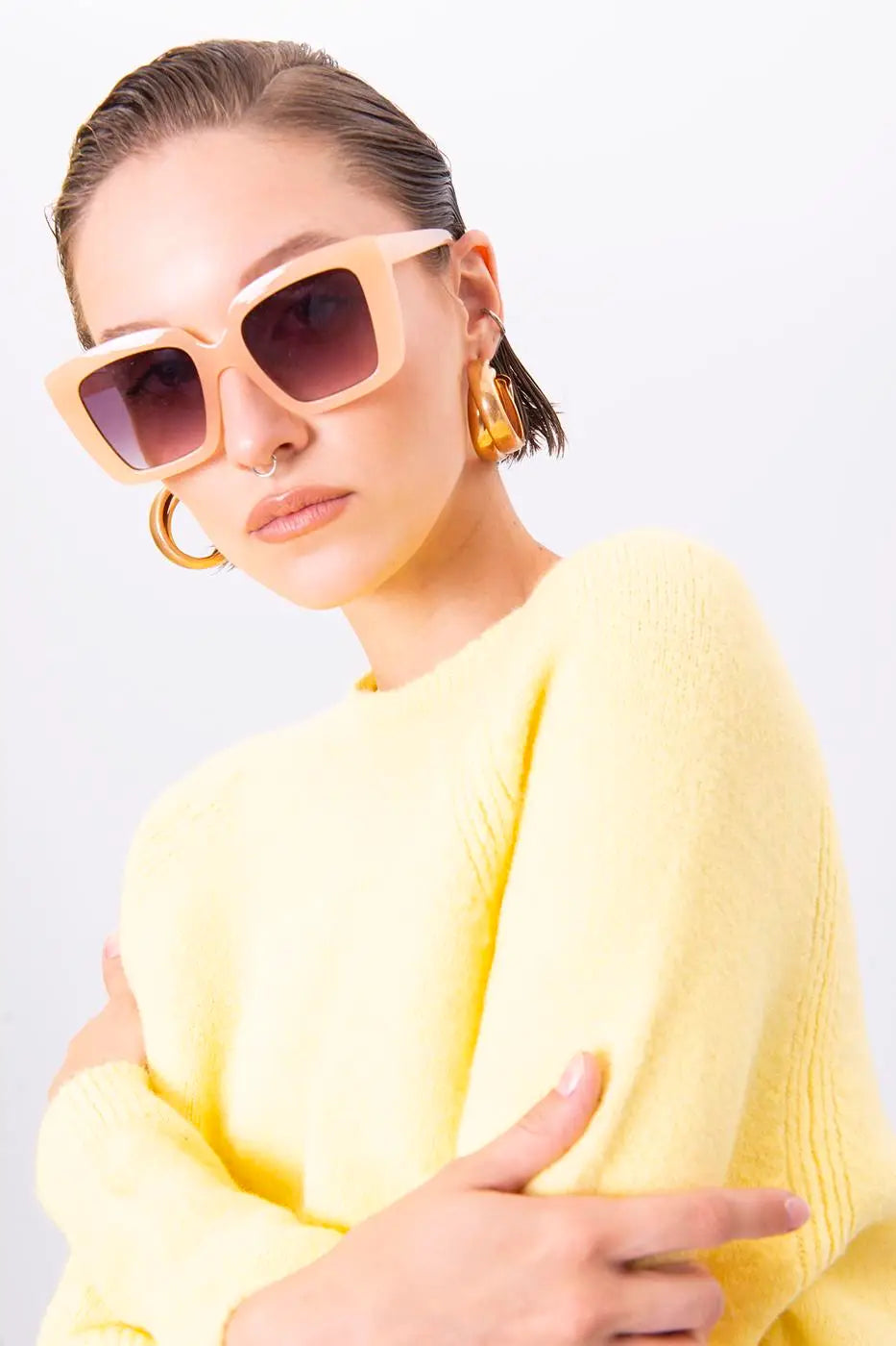 Yellow Knitwear Sweater-BSL-XS-Urbanheer