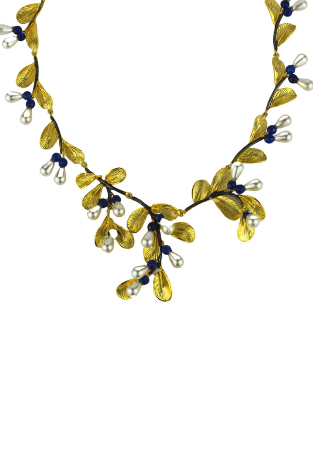 Golden Autumn Leaves Necklace By Bombay Sunset-Bombay Sunset Jewellery-Urbanheer