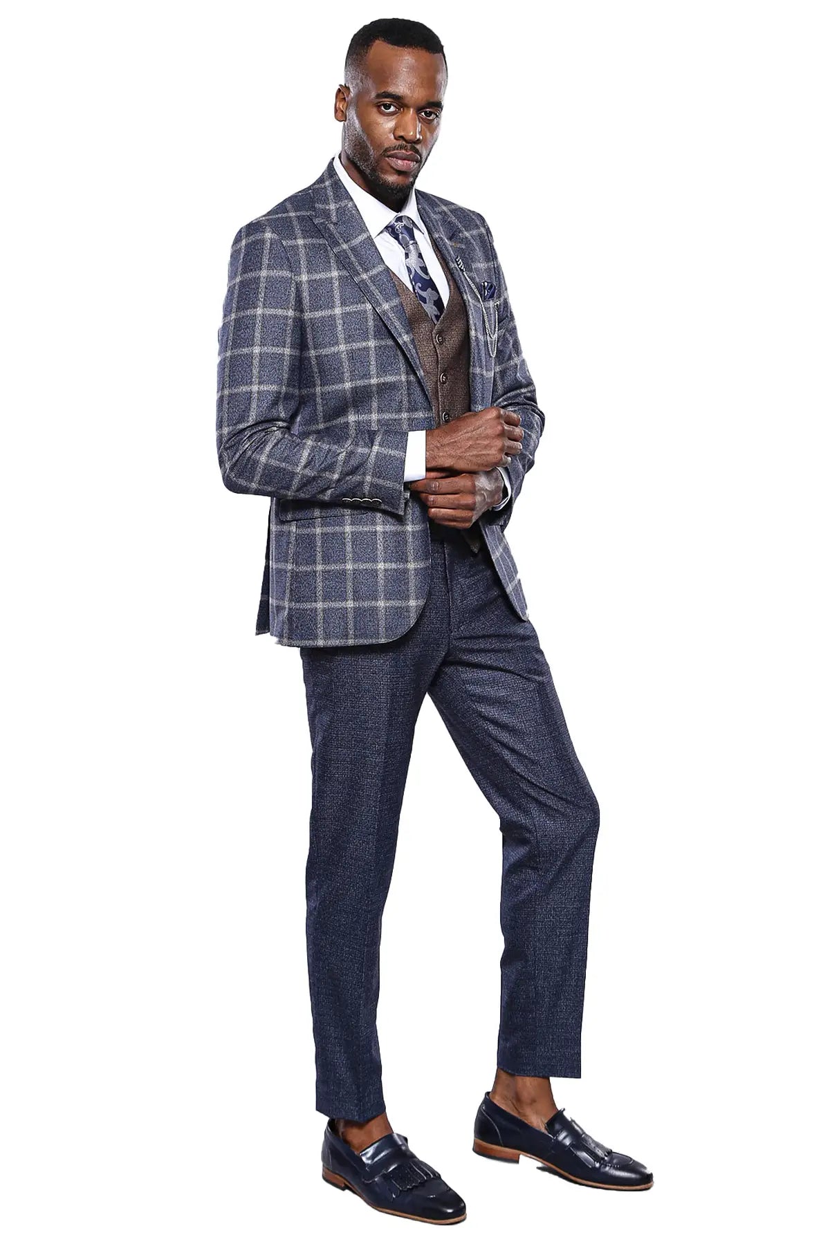 Navy Combined Men'S Suit-Clothing - Men-Wessi-36-Grey-Urbanheer