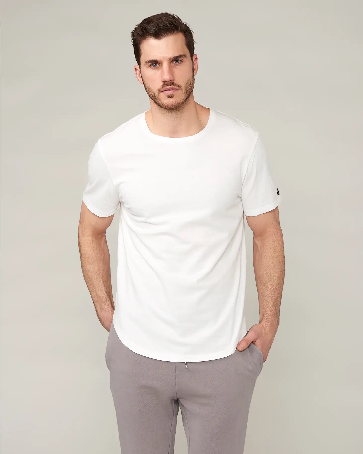 Zion Cloud White Brushed Scoop T-Shirt-Tourn-White-M-Urbanheer