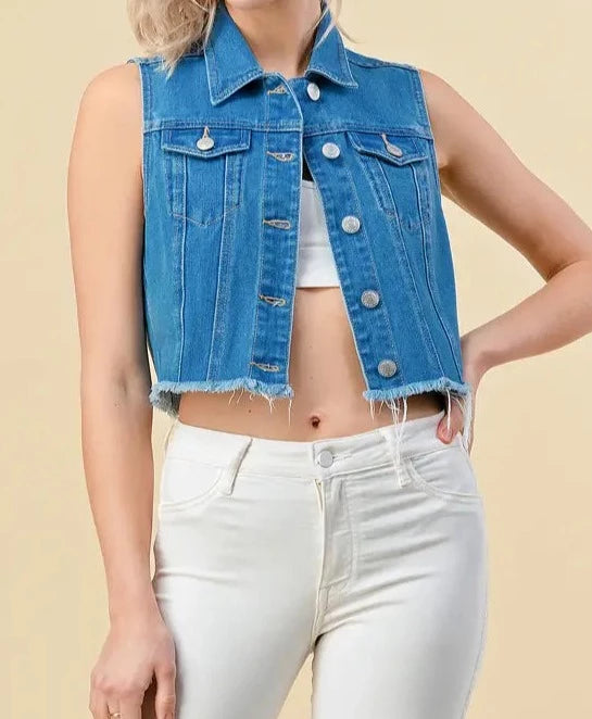 All Season Denim Vest-Clothing-Heart&Hips-Small-Urbanheer