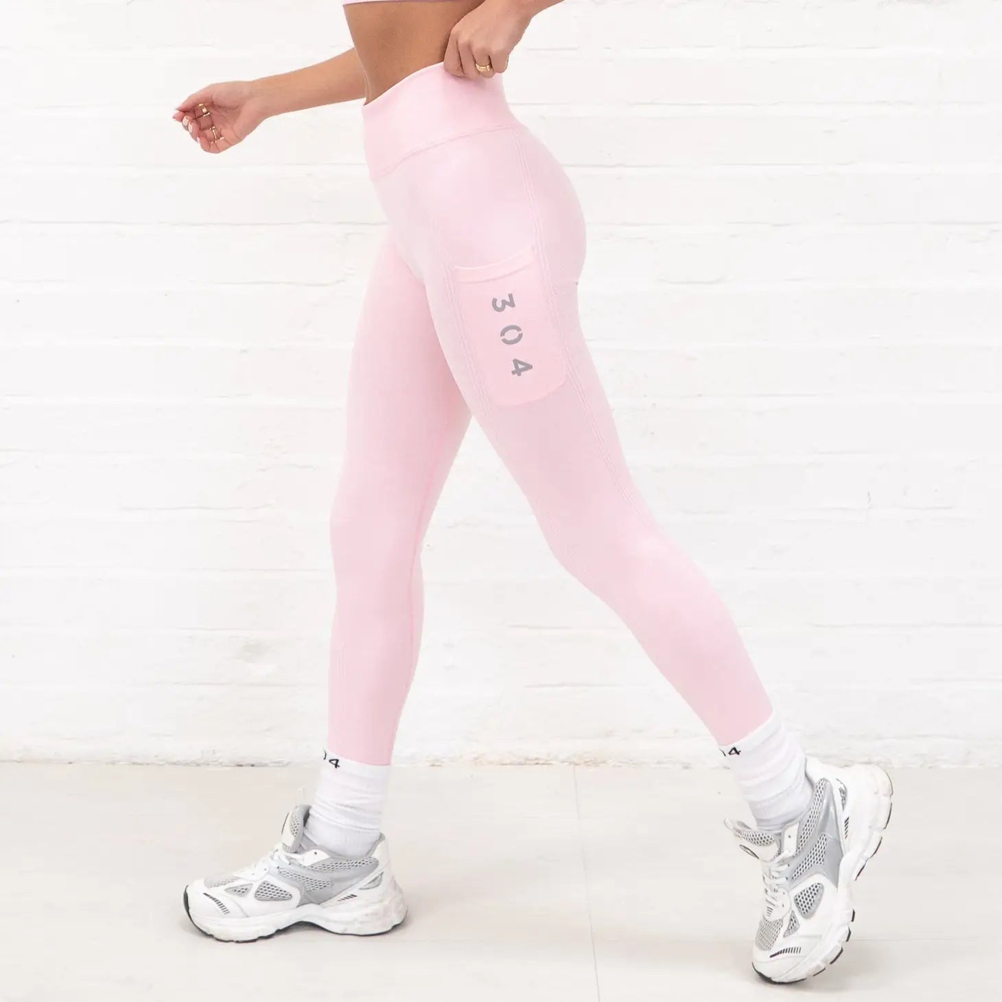 Ribbed Active Athletic Legging Pink-304 Clothing-S-Urbanheer