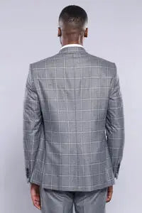 Grey Navy Blue Vested Suit-Clothing-Wessi-36-Grey-Urbanheer