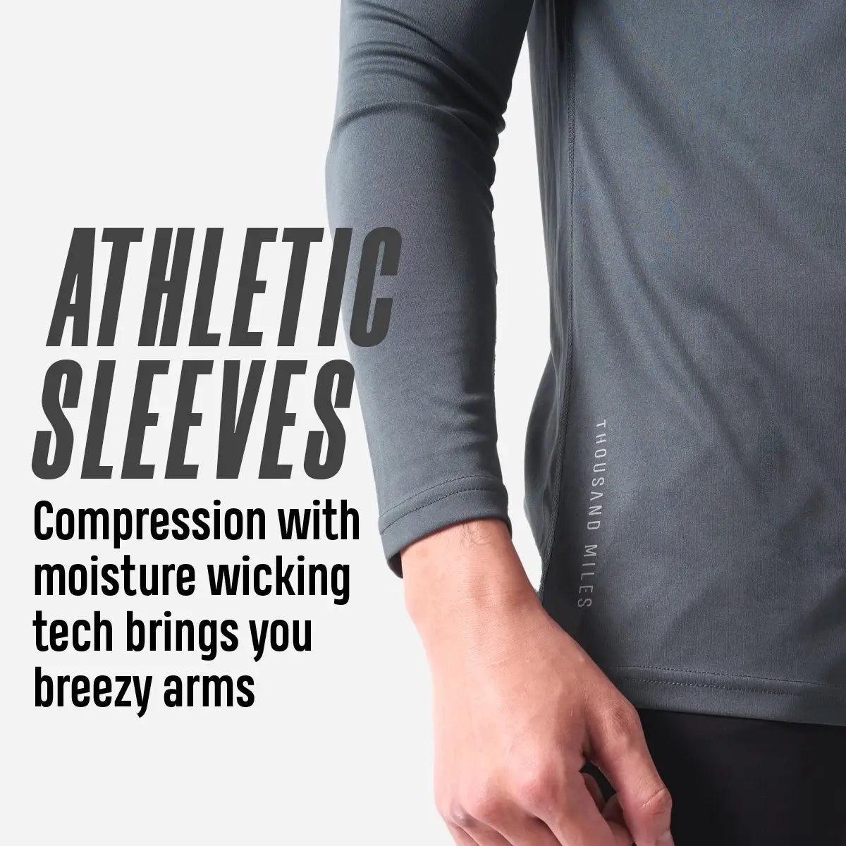 Tm Men Workout Long Sleeve T-Shirt - Gray-Clothing - Men-Thousand Miles-XS-Urbanheer