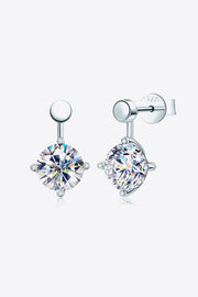 4 Carat Moissanite Drop Earrings-Street 360-Silver-One Size-Urbanheer
