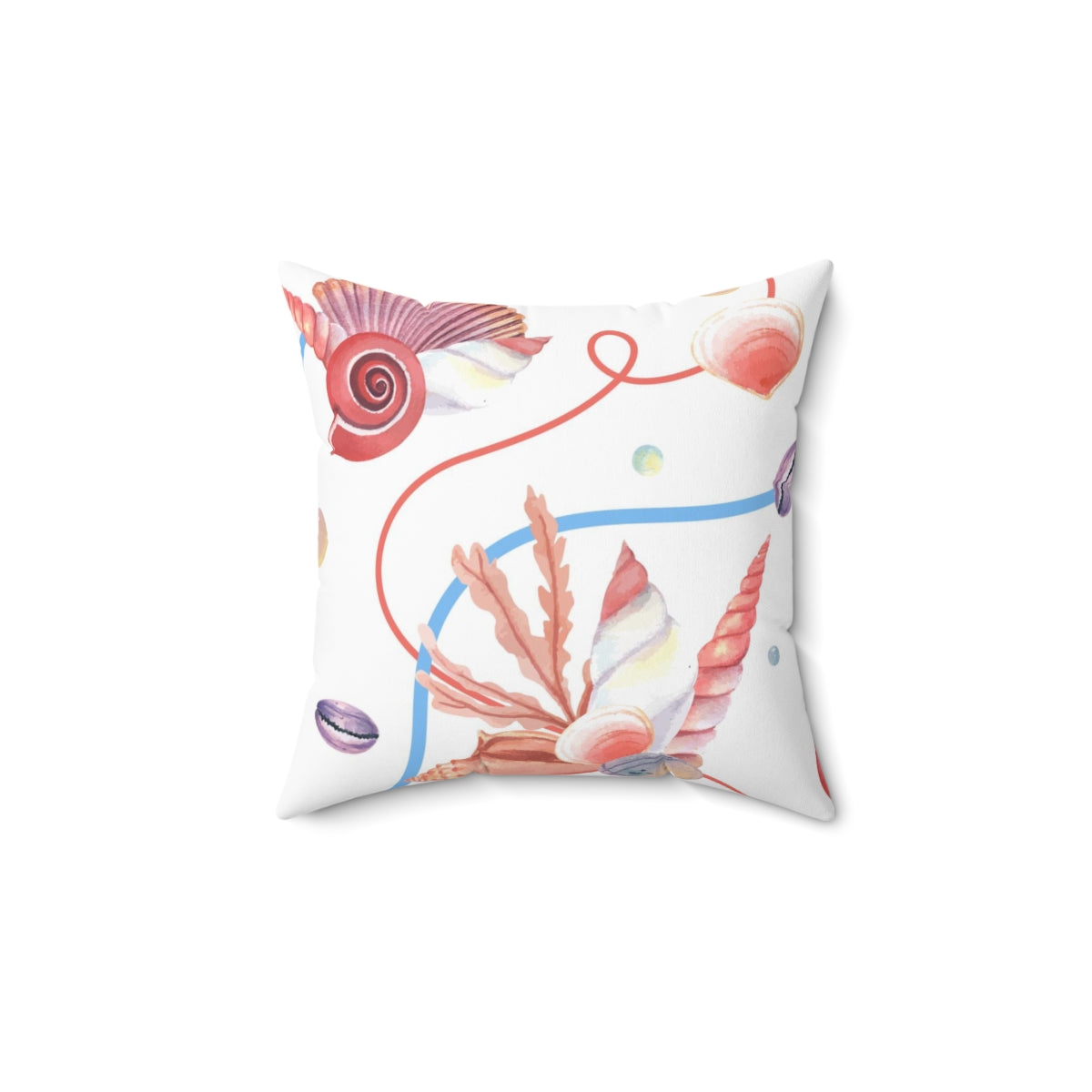 Uniquely You Decorative Throw Pillow Cover, Beach Seashell Coral Pattern-Uniquely You | iPFY-14" × 14"-Urbanheer