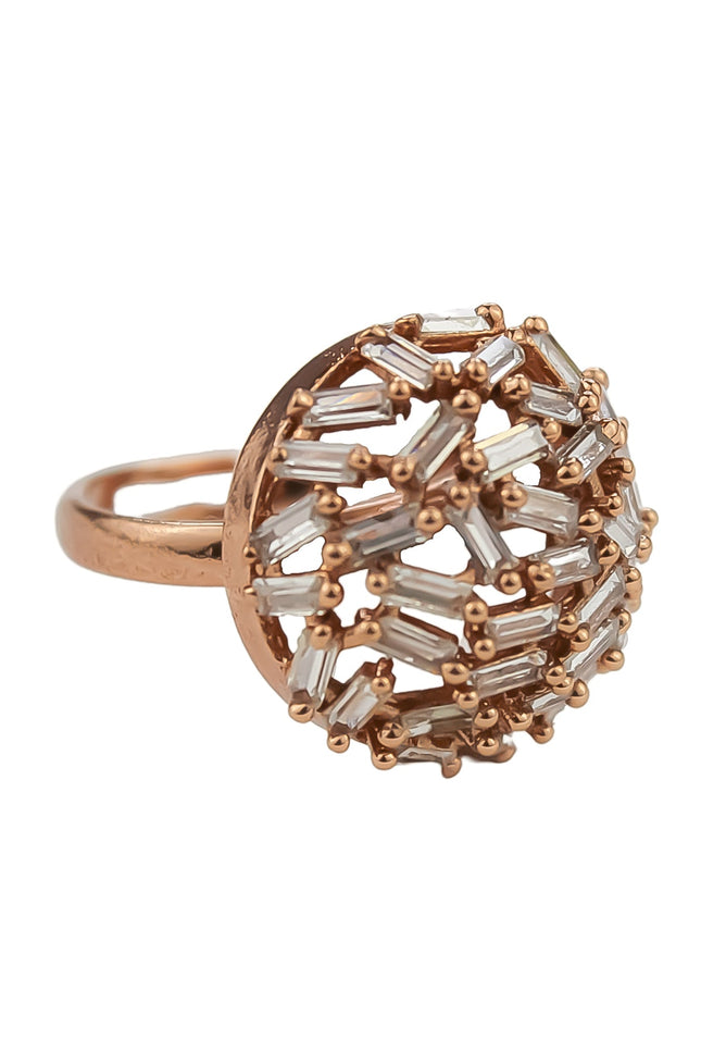 Crystal Crown Ring By Bombay Sunset-Bombay Sunset-Rose gold-Urbanheer