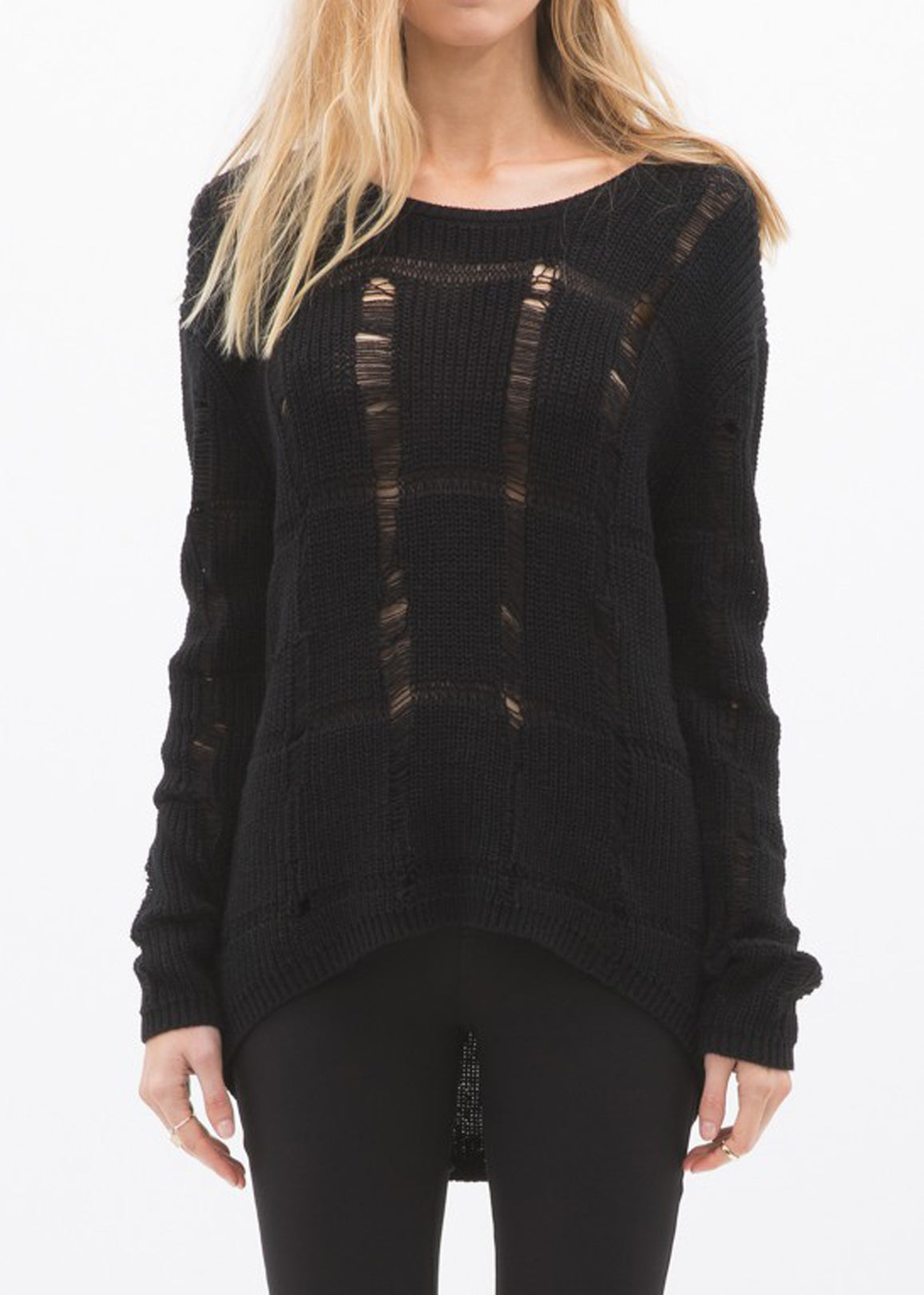 Women's Francis Sweater In Black-Lemon Hera-L-Urbanheer