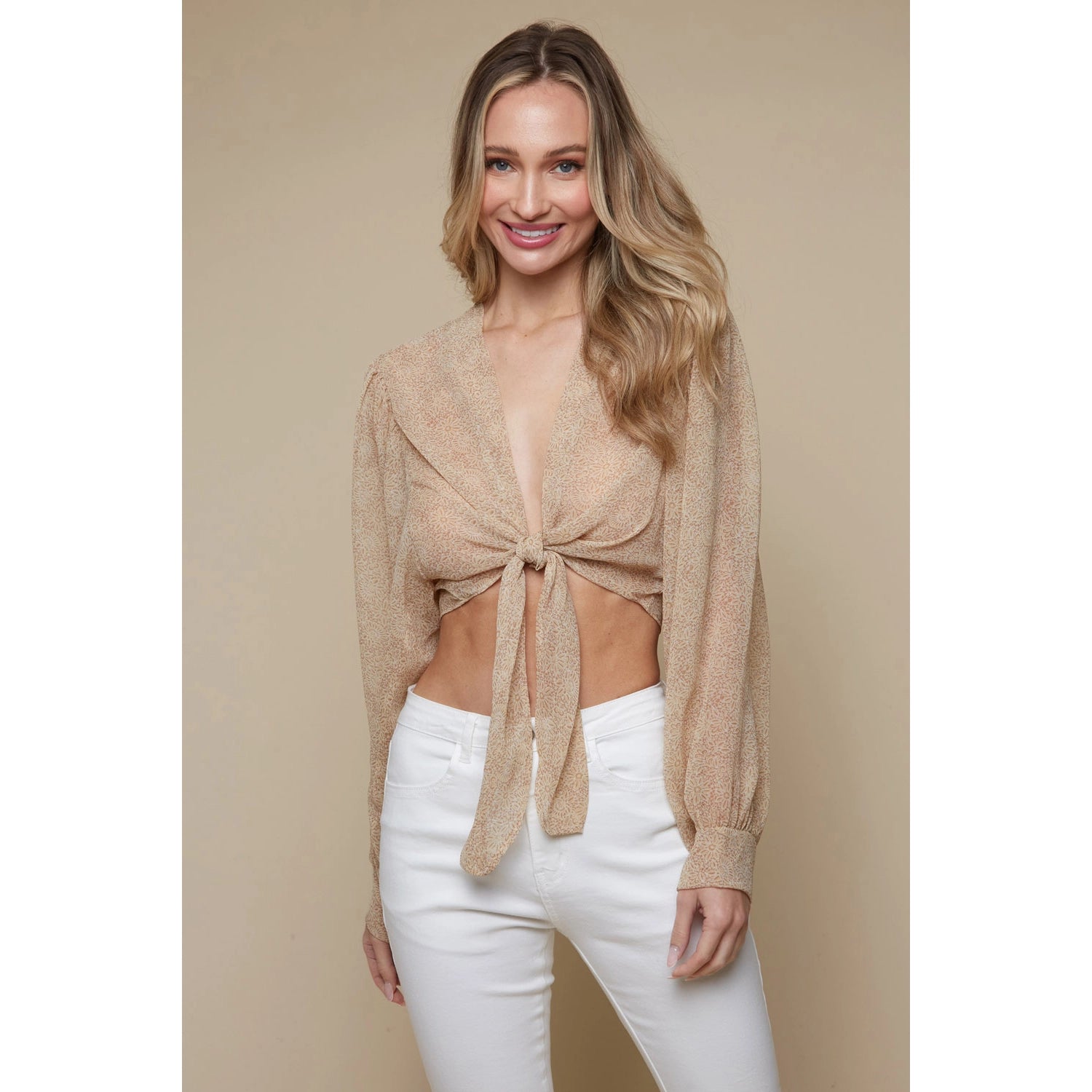 Yellow Front Tie Kimono-Saints & Hearts-S-Urbanheer