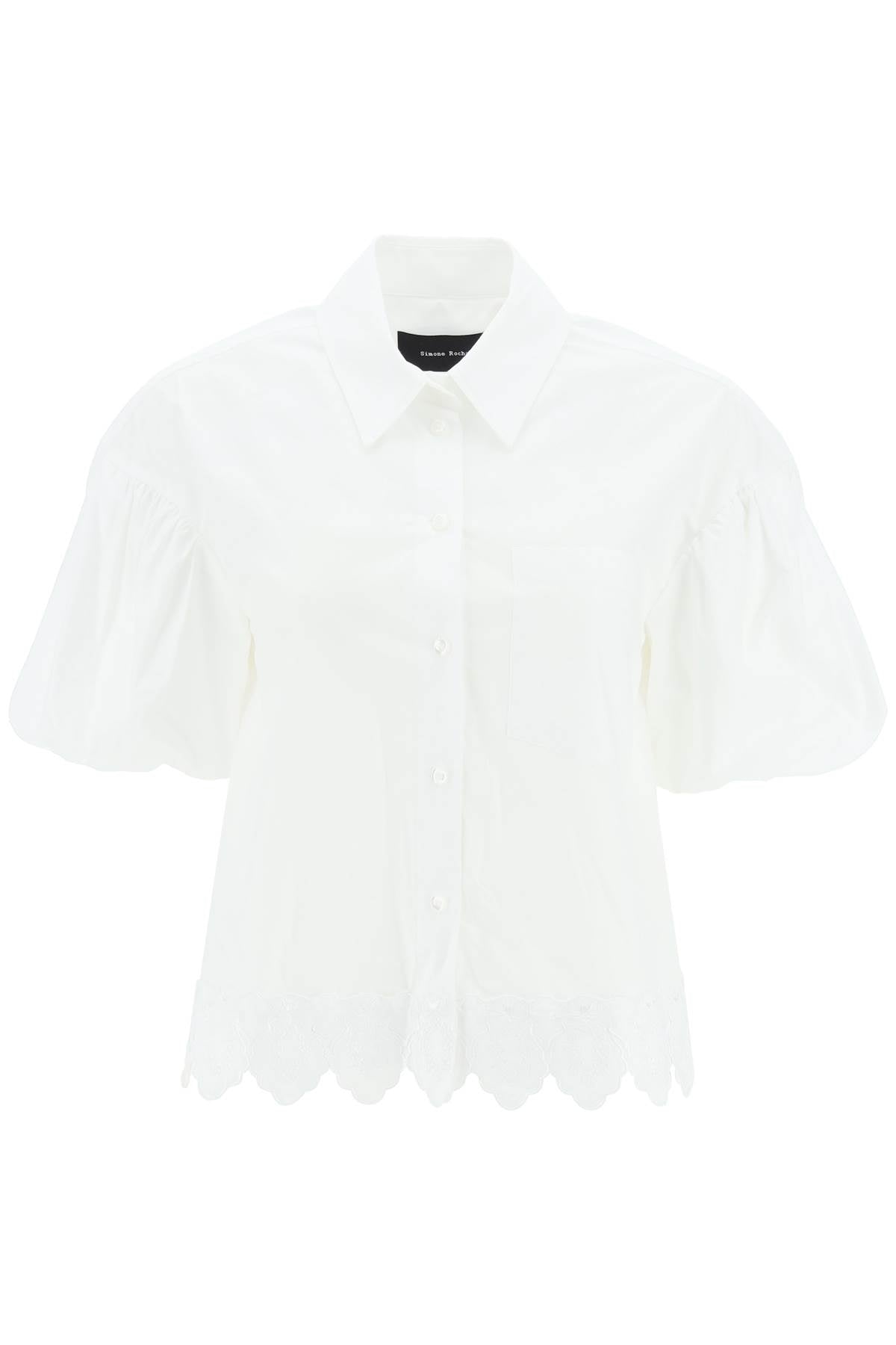 Simone rocha embroidered cropped shirt-Simone Rocha-6-Urbanheer