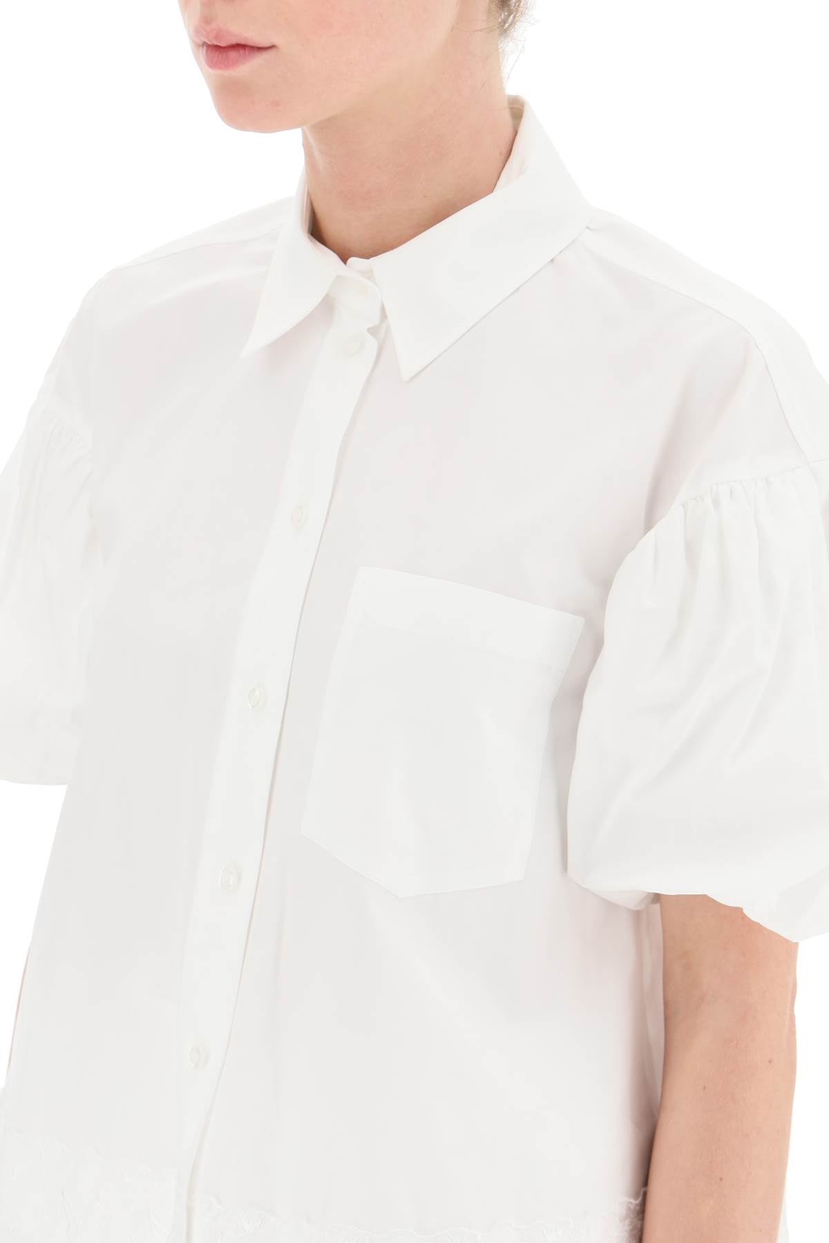 Simone rocha cropped shirt with embrodered trim-Simone Rocha-6-Urbanheer