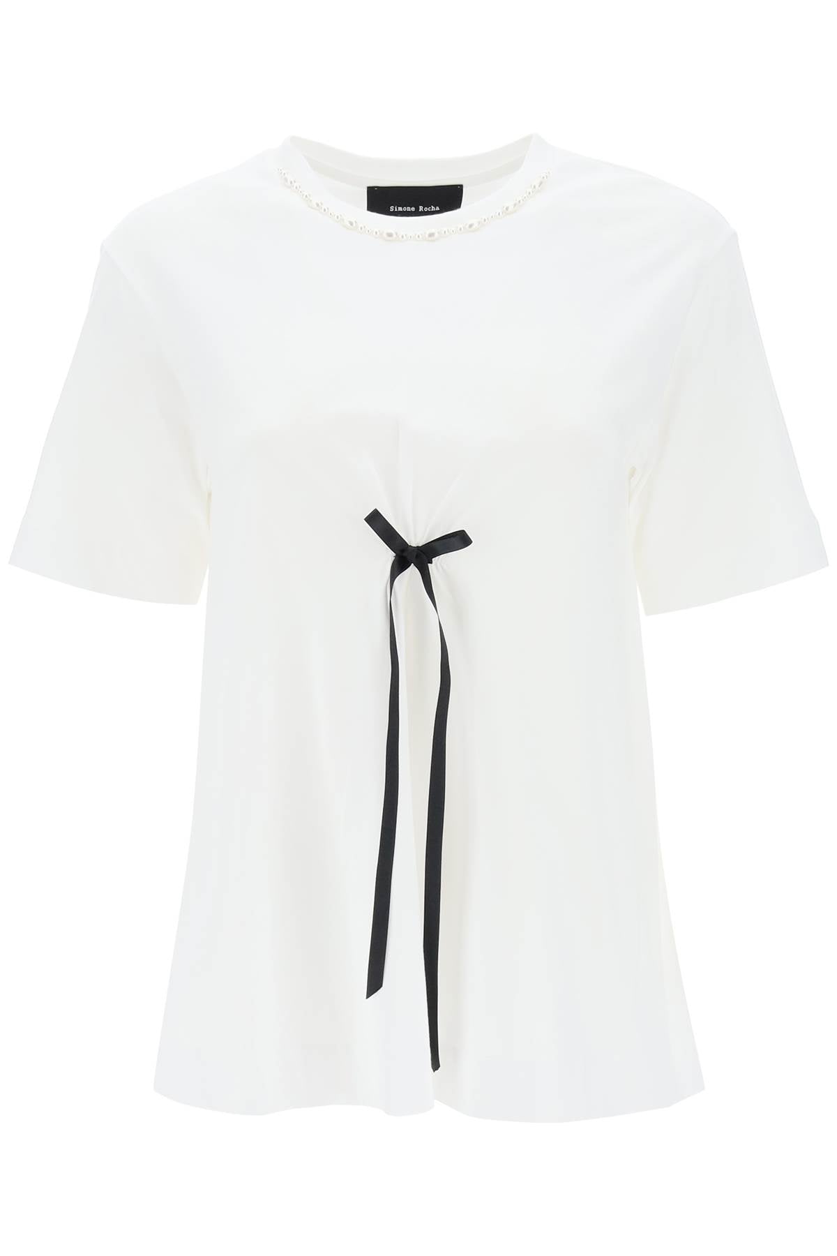 Simone rocha a-line t-shirt with bow detail-Simone Rocha-M-Urbanheer