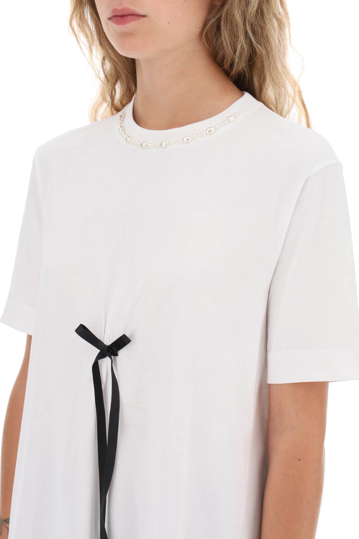 Simone rocha a-line t-shirt with bow detail-Simone Rocha-M-Urbanheer