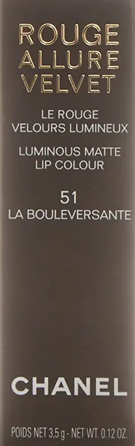Chanel Rouge Allure Velvet Luminous Matte Lip Colour, 51 La Bouleversa –  Urbanheer