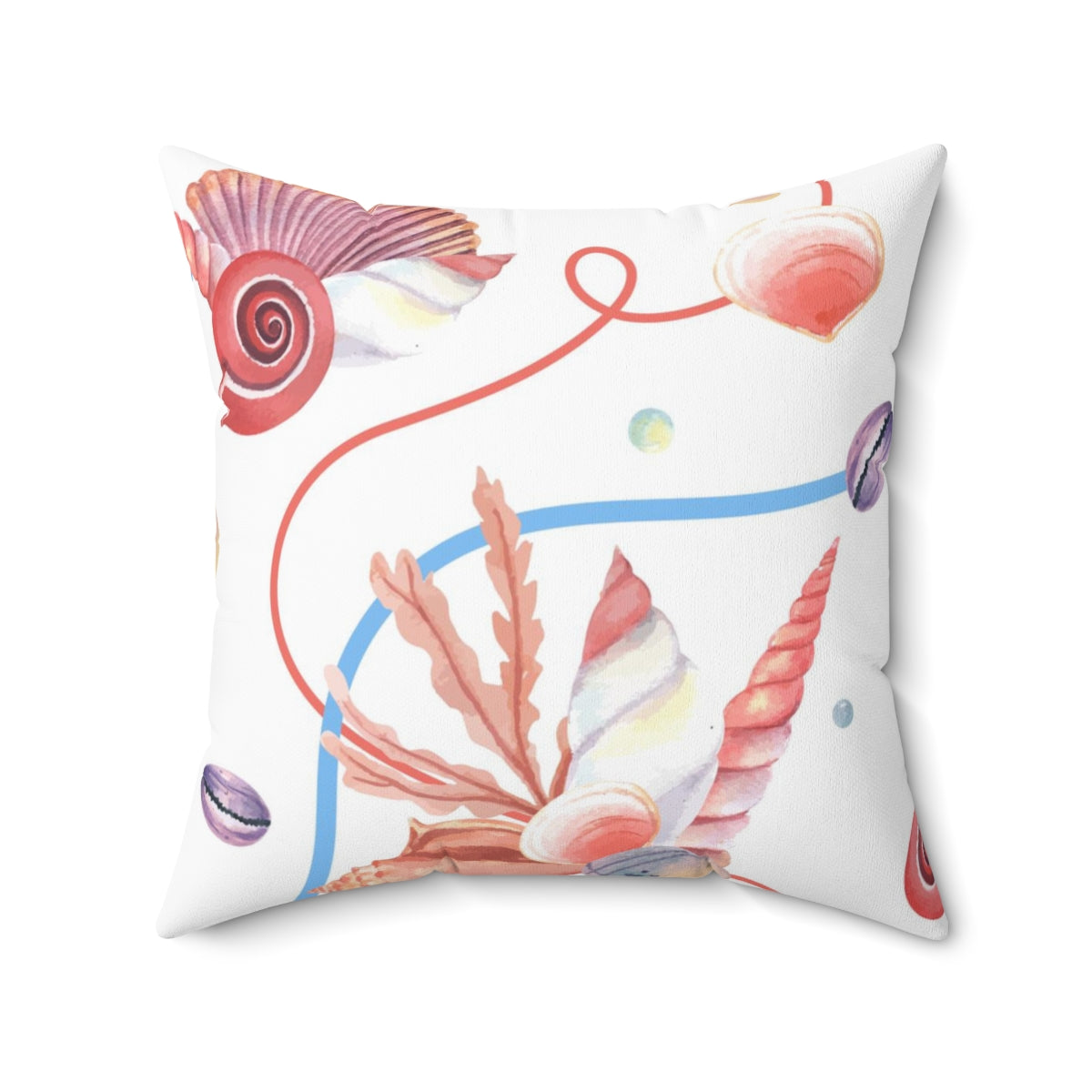 Uniquely You Decorative Throw Pillow Cover, Beach Seashell Coral Pattern-Uniquely You | iPFY-14" × 14"-Urbanheer