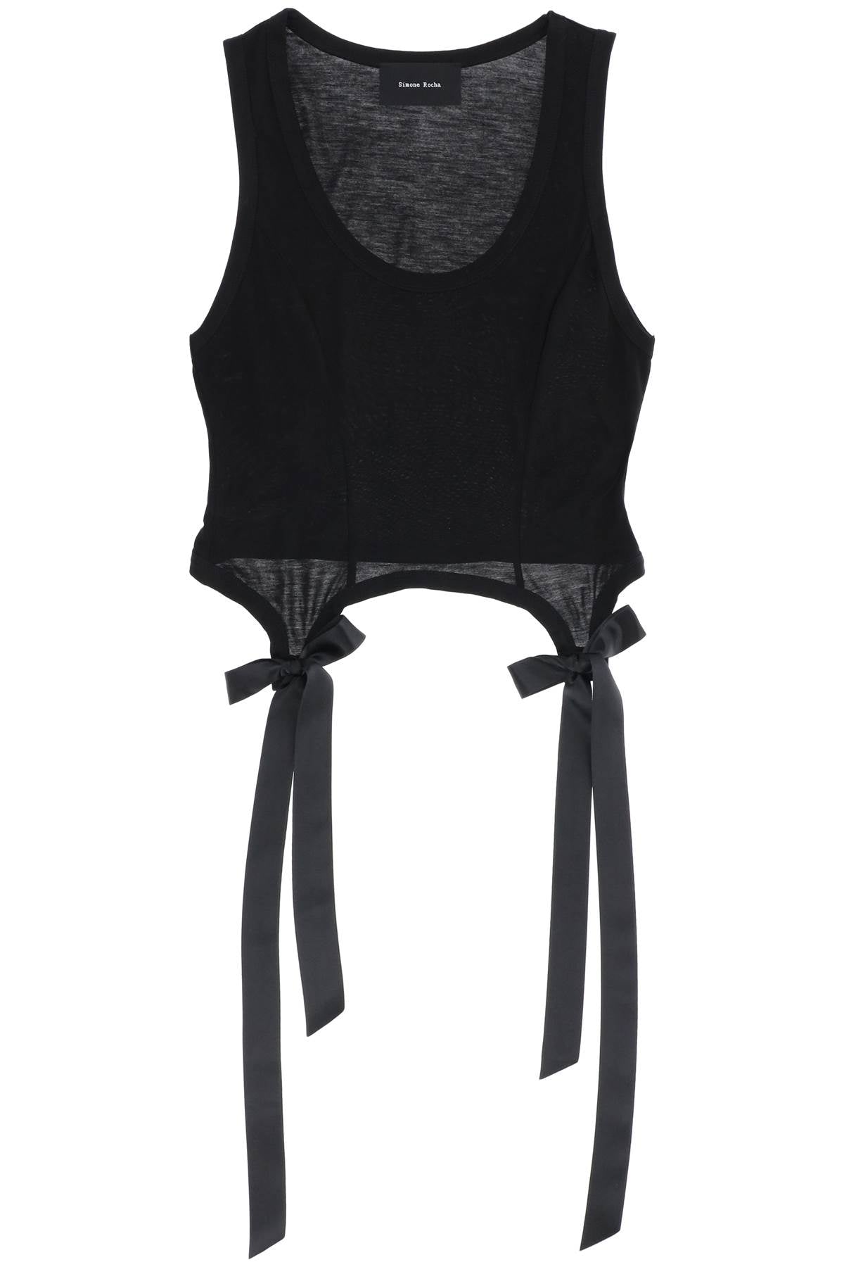 Simone rocha easy cropped top with bow tails-Simone Rocha-M-Urbanheer