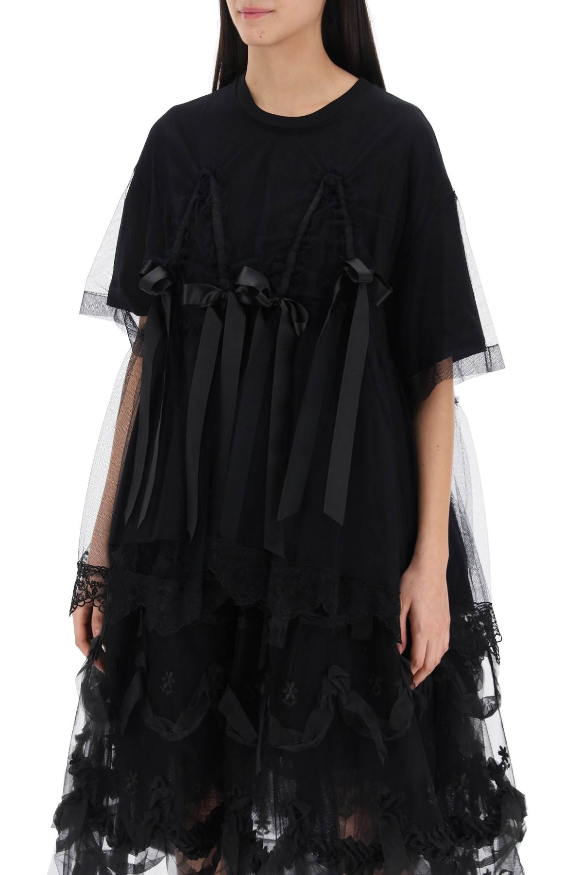 Simone rocha tulle top with lace and bows-Simone Rocha-M-Urbanheer