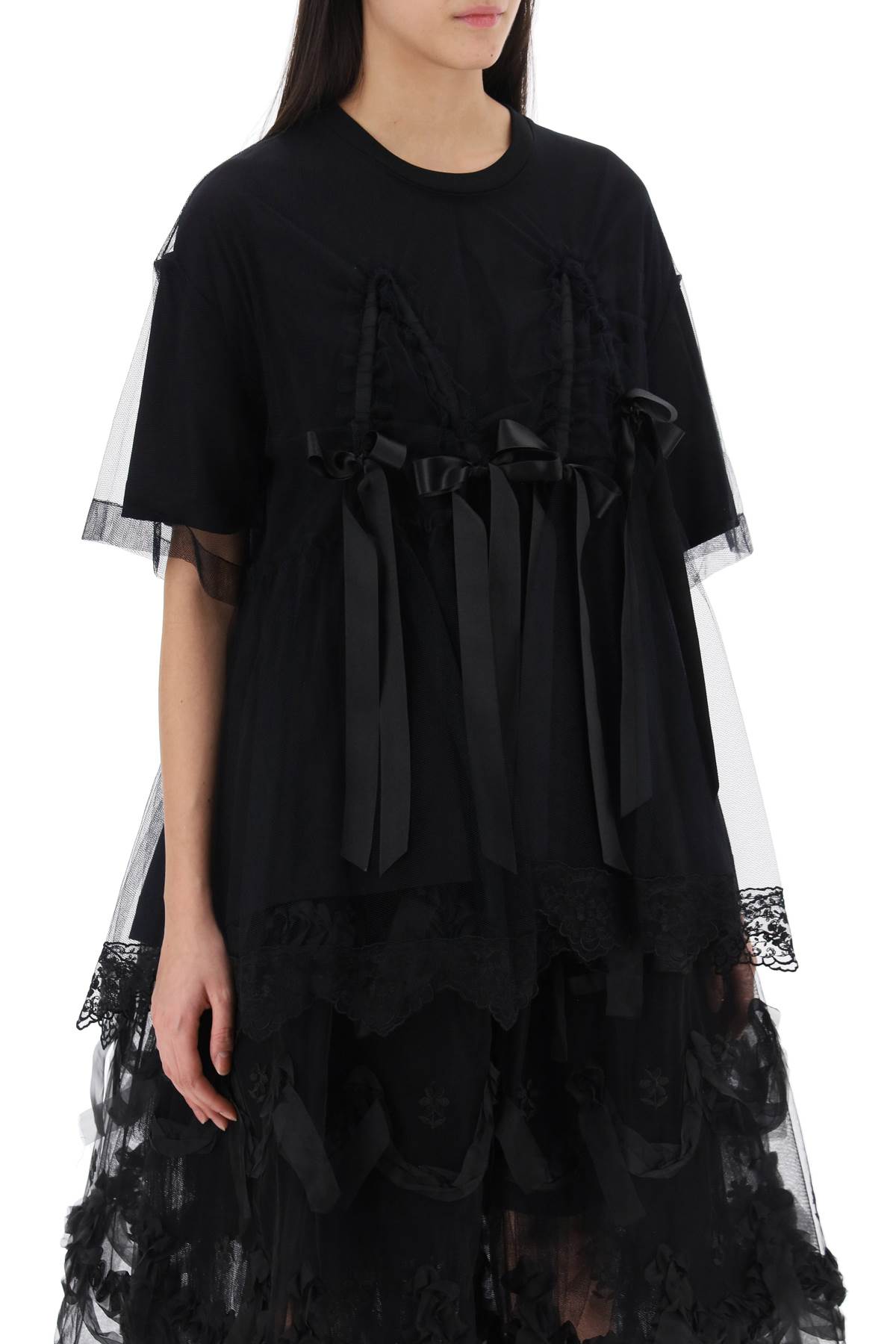 Simone rocha tulle top with lace and bows-Simone Rocha-M-Urbanheer