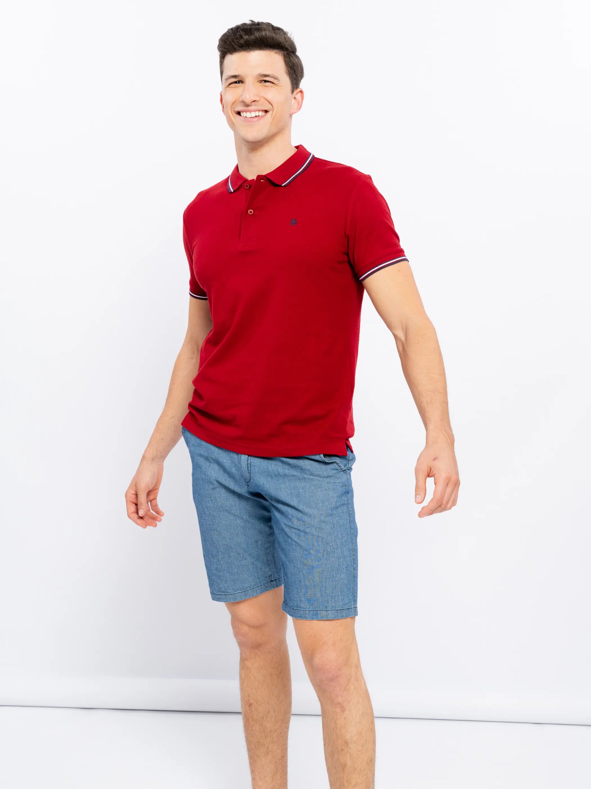 Burgundy Polo T-Shirt-Dresses-SMF-S-Urbanheer