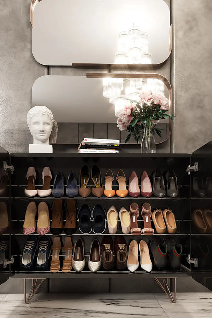 Unique Shoe Cabinet-Franco Furniture-47.2″ x 11.4″ x 39.4″ (120 x 29 x 100 cm)-Urbanheer