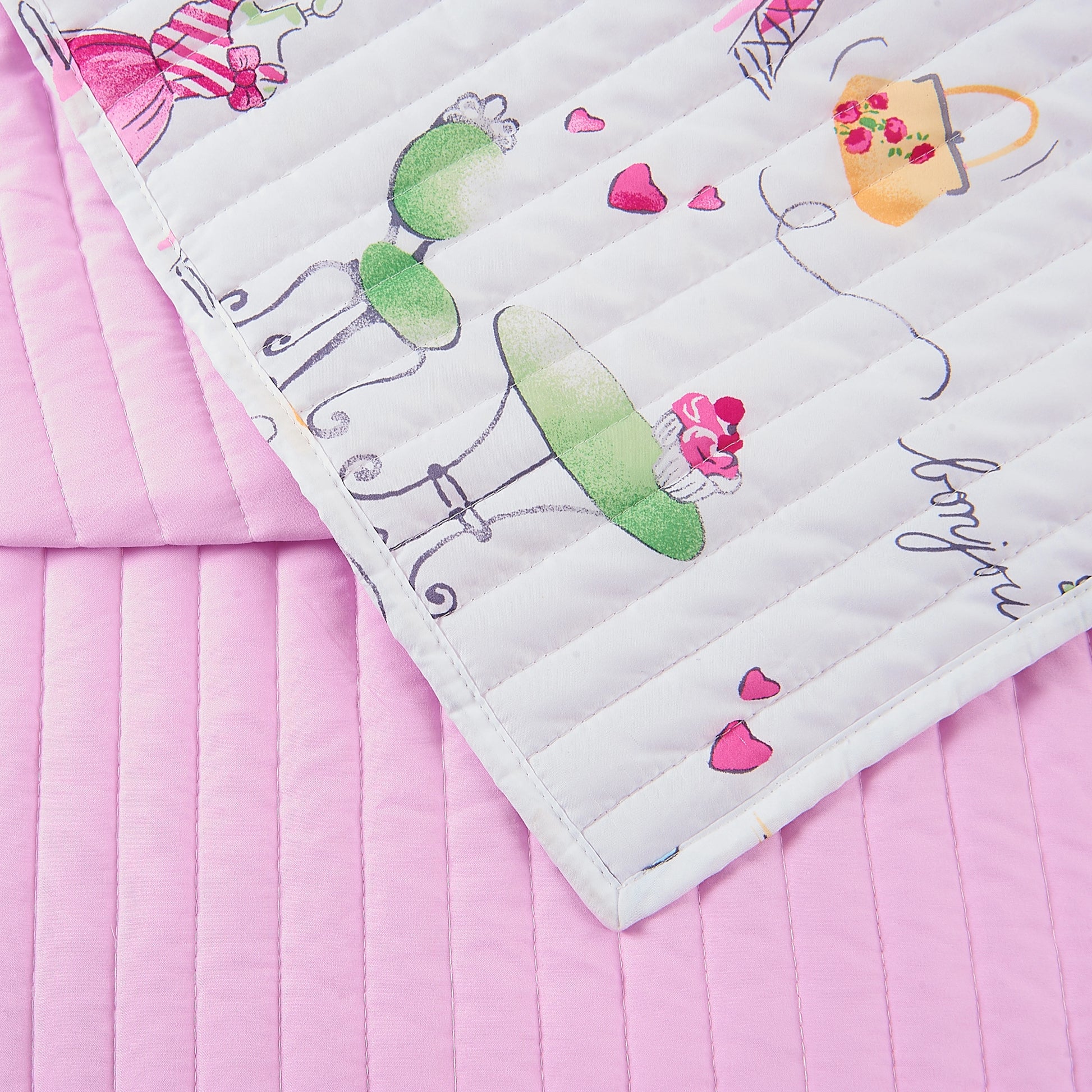 Pretty In Paris Quilt Set (2Pc/3Pc) By Urban Playground.-peking handicraft-Full/Queen-Urbanheer