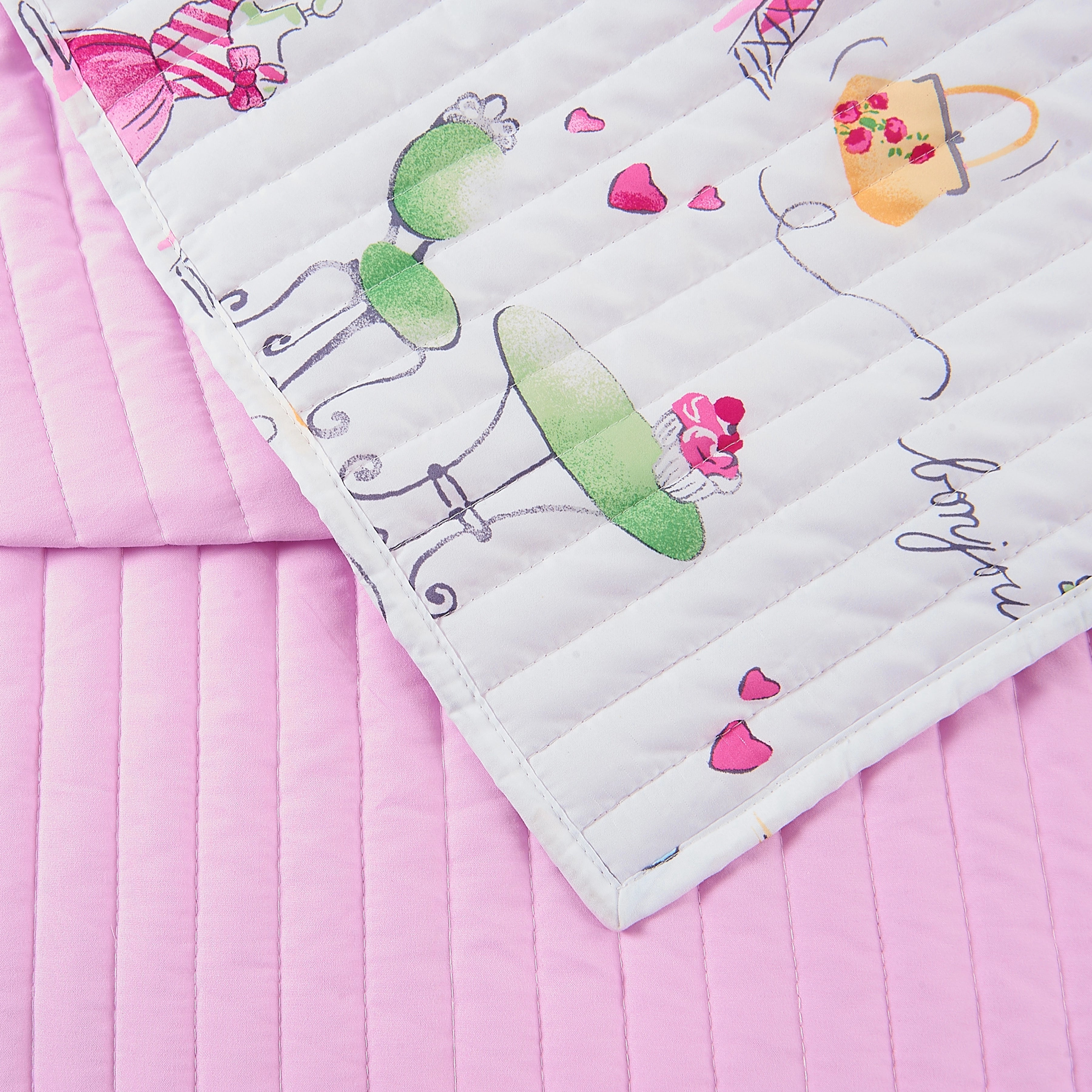 Pretty In Paris Quilt Set (2Pc/3Pc) By Urban Playground.-peking handicraft-Full/Queen-Urbanheer