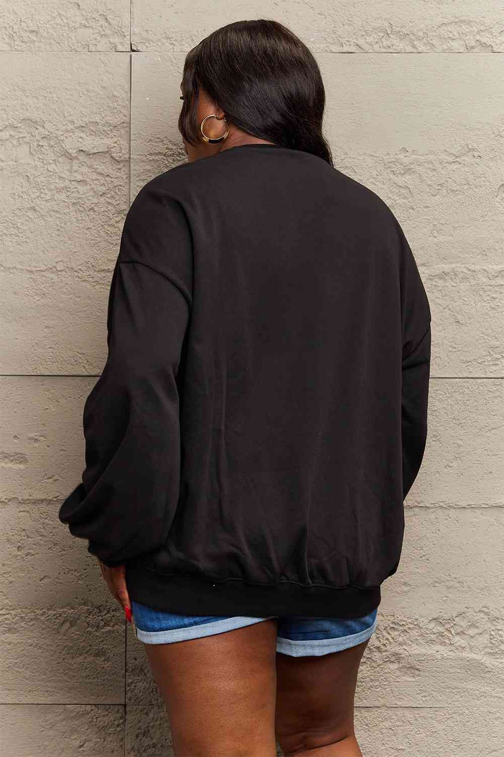 Simply Love Full Size Eagle Graphic Drop Shoulder Sweatshirt-Street 360-Khaki-S-Urbanheer