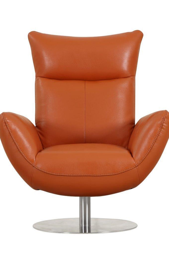 Modern Genuine Italian Leather Lounge Chair-armchair-G-BlakHom-Urbanheer