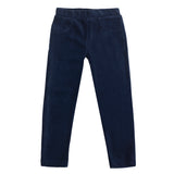 UBS2 Girls' stretch jersey corduroy leggings in navy color.