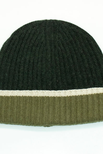 Men'S Color Block 100% Cashmere Hat-Men's Hats-Portolano Men-Urbanheer