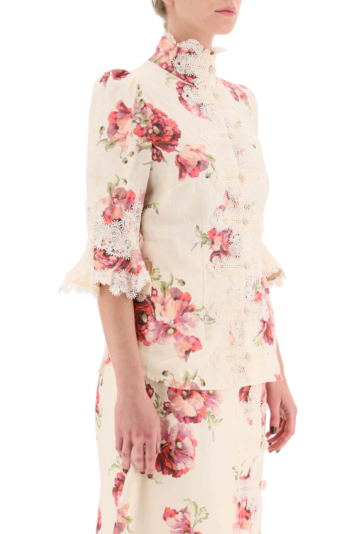 Zimmermann 'High Tide Applique' Mandarin Blouse-Zimmermann-1-Urbanheer