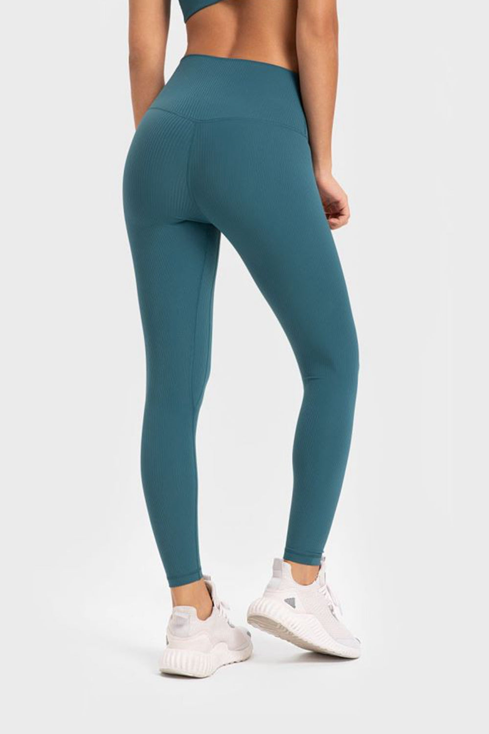 Highly Stretchy Wide Waistband Yoga Leggings-Street 360-Lemon-4-Urbanheer